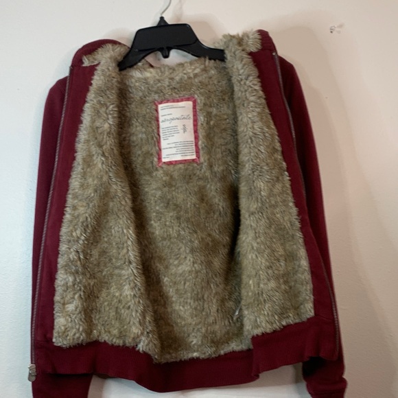 Aeropostale Burgundy Zip-Up Hoodie - Picture 5 of 5